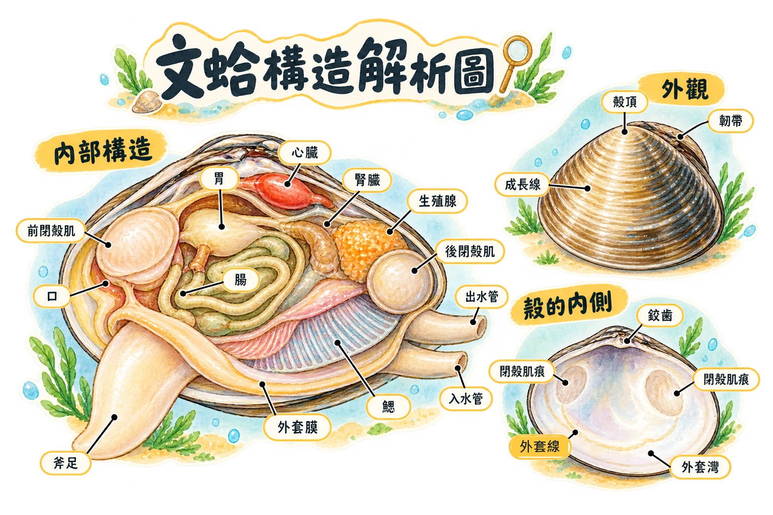 文蛤構造解析圖