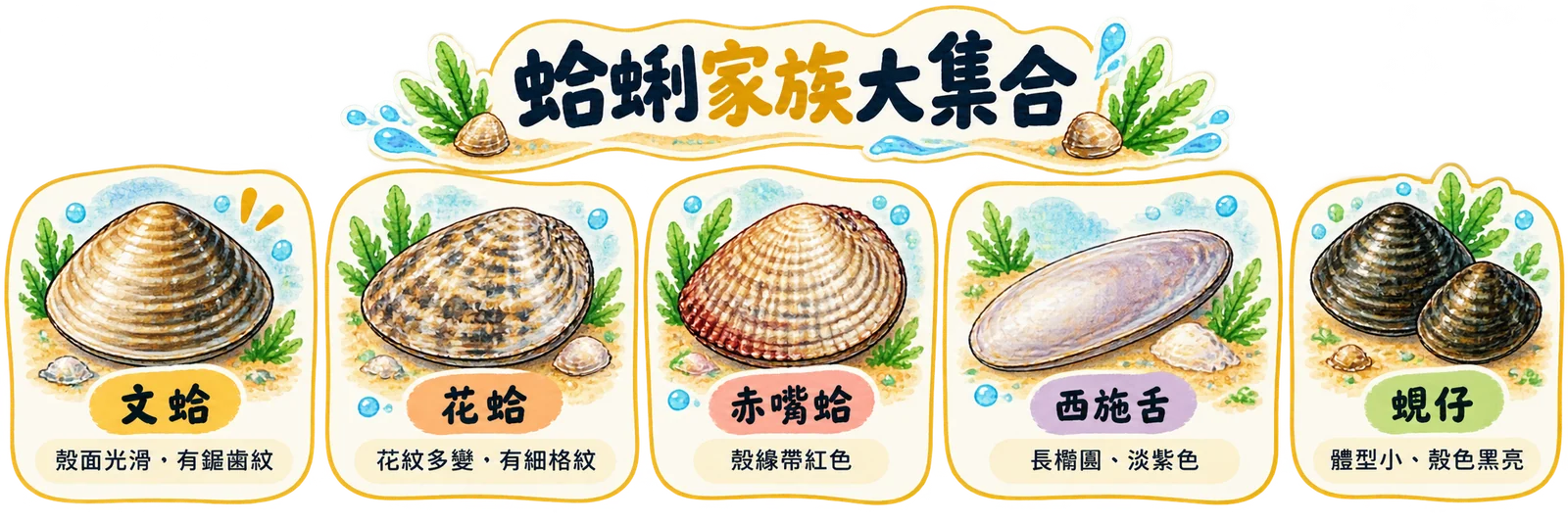 蛤蜊家族大集合