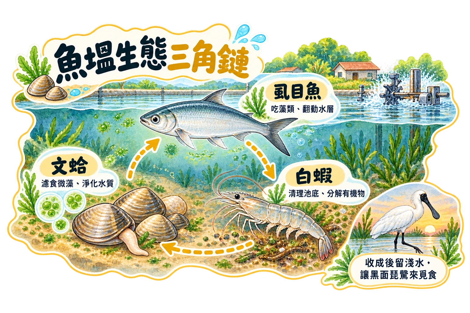 魚塭生態三角鏈